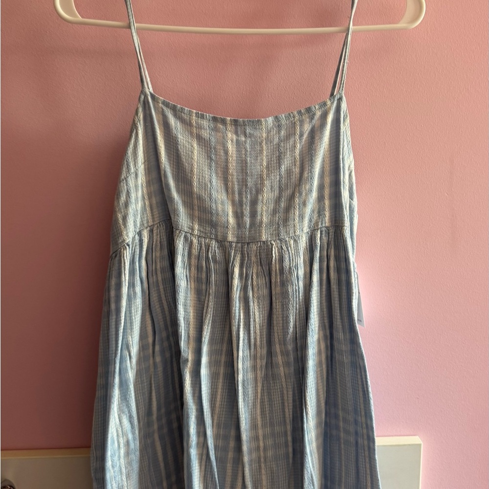 American Eagle Outfitters Pale Blue Striped Sundress